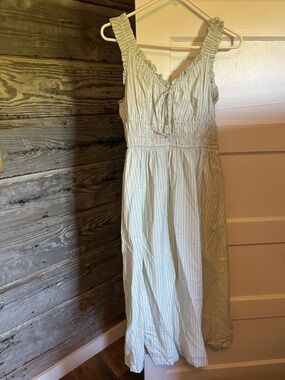 Old Navy Light Green Striped Maxi Dress